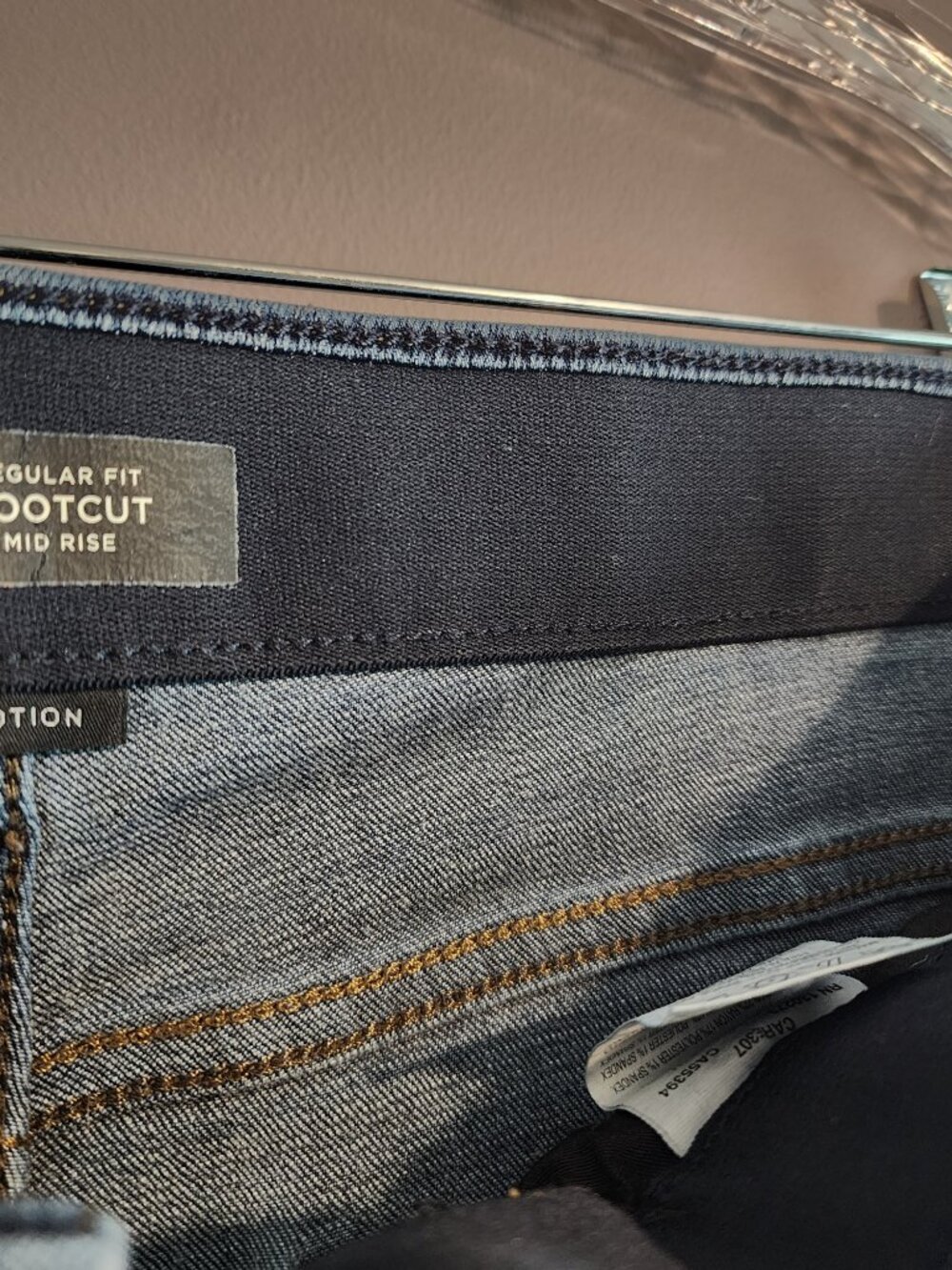 2/$25 Lee Flex Motion Mid Rise Regular Fit Bootcut Dark Wash Jeans Size 16 Long - Picture 10 of 10